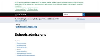 
                            3. Schools admissions: Applying - GOV.UK