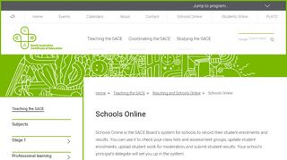 
                            2. Schools Online - South Australian Certificate of …