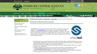 
                            10. Schooltool Parent Information - Pembroke Central School