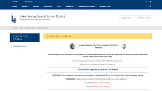 
                            7. SchoolTool Portal / SchoolTool Portal - Lake George Central School ...