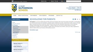 
                            9. SchoolZone- A. Blair McPherson School