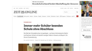 
                            9. Schulabbrecher: Immer mehr Schüler beenden Schule ohne ...