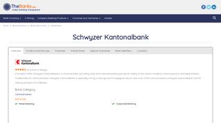 
                            7. Schwyzer Kantonalbank (Switzerland) - Bank Profile