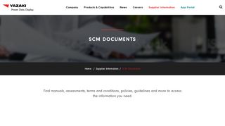 
                            1. SCM Documents | Yazaki North America