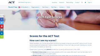 
                            4. Scores - The ACT Test | ACT