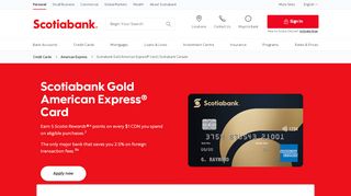 
                            3. Scotiabank Gold American Express® Card