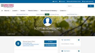 
                            3. Scott W Howell MD - Find a Doctor | Corpus Christi Medical Center