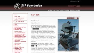 
                            2. SCP-804 - SCP Foundation