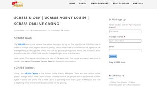 
                            1. SCR888 Kiosk | SCR888 Agent Login | SCR888 Online Casino