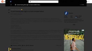 
                            4. Screen freezing after login on a fresh installed Fedora : Fedora ...