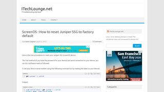 
                            5. ScreenOS : How to reset Juniper SSG to factory …