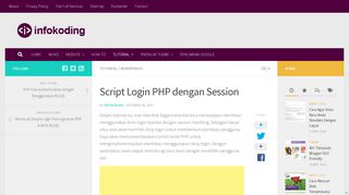 
                            8. Script Login PHP dengan Session - infokoding.com