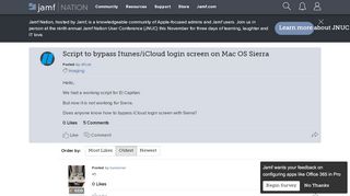 
                            8. Script to bypass Itunes/iCloud login screen on Mac OS Sierra - Jamf ...