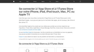 
                            3. Se connecter à l’App Store et à l’iTunes Store sur votre ...