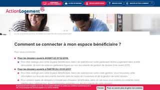 
                            2. Se connecter à mon espace bénéficiaire | Action Logement