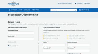 
                            5. Se connecter/Créer un compte | Princess Auto