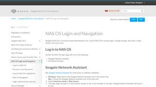 
                            8. Seagate NAS OS 4 User Manual - NAS OS Login and Navigation