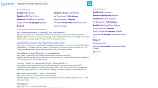 
                            9. seaport seaworld employee log in, Search.com