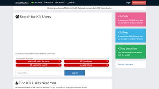 
                            8. Search & Find Kik Usernames - Kik Usernames