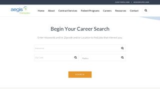 
                            4. Search for Aegis Jobs and find your career job - Aegis Therapies