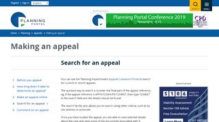 
                            2. Search for an appeal | Making an appeal | Planning Portal