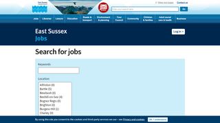 
                            1. Search for jobs – East Sussex County Council