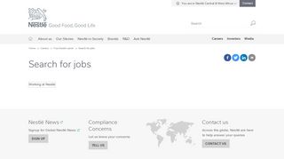 
                            2. Search for jobs | Nestlé