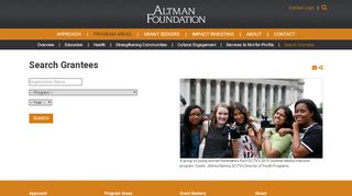 
                            7. Search Grantees | Altman Foundation