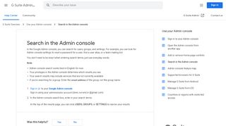 
                            6. Search in the Admin console - G Suite Admin Help