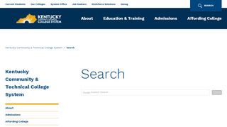 
                            9. Search | KCTCS | KCTCS