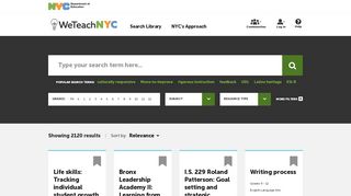 
                            7. Search Library | WeTeachNYC