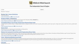 
                            8. Search Results for buchser | WbSrch Web Search (English)