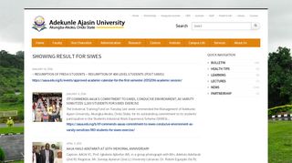 
                            1. Search Results for “SIWES” – Adekunle Ajasin University