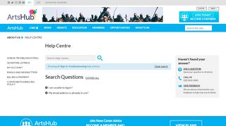 
                            2. Search Sign-In Troubleshooting Faqs in the Help ... - ArtsHub