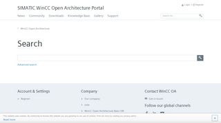 
                            1. Search :: SIMATIC WinCC Open Architecture Portal