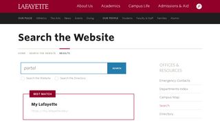 
                            8. Search the Website - Search · Lafayette College