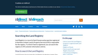 
                            9. Searching the Land Registry | nidirect