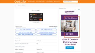 
                            6. Sears Credit Card details, sign-up bonus, rewards, payment ...