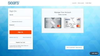 
                            8. Sears Credit Card: Log In or Apply - Citibank