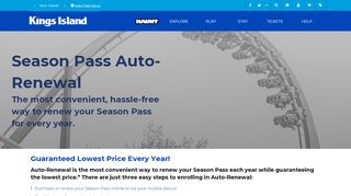 
                            4. Season Pass Auto-Renewal | Kings Island