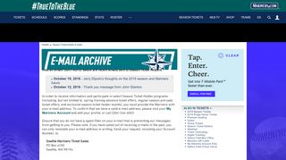 
                            7. Season Ticket Holder E-mails | Seattle Mariners