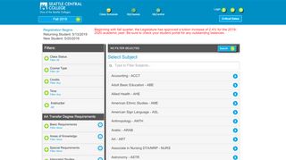 
                            5. Seattle Central Class Schedule