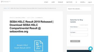 
                            4. SEBA HSLC Result 2019 Released | Download SEBA HSLC ...