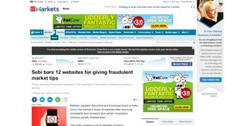 
                            9. Sebi bars 12 websites for giving fraudulent market tips - The Economic ...