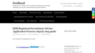 
                            3. SEBI Registered Investment Adviser Application Process step by step ...