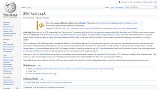 
                            7. SEC Rule 144A - Wikipedia