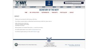 
                            9. SECNAV Contact - Navy.mil