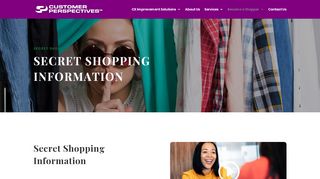 
                            3. Secret Shopping Information I Customer Perspectives