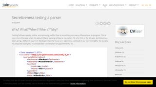 
                            2. Secretiveness testing a parser - JoinVision