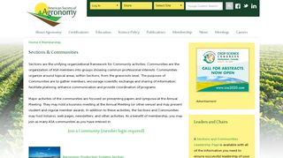 
                            5. Sections & Communities | American Society of Agronomy